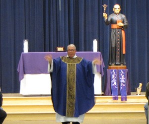 Growing new Eastvale parish unveils statue of patron, Blessed Oscar Romero
